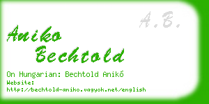 aniko bechtold business card
